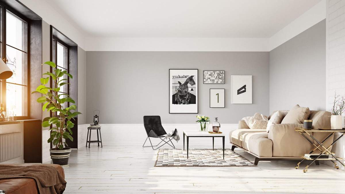 Сіра вітальня – поєднання кольорів, дизайн вітальні в сірому кольорі