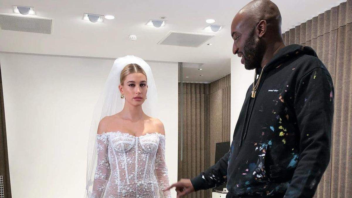 Хейли Бибер показала свадебное платье, которое создал для нее дизайнер Вирджил Абло