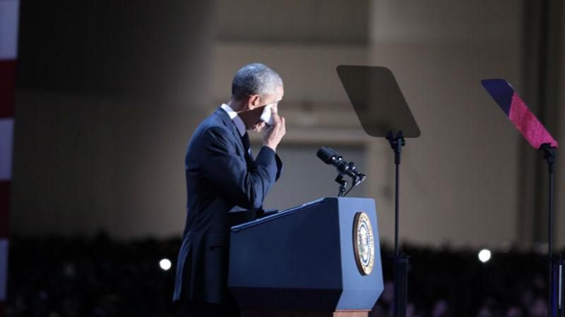 Художник показав зворушливу карикатуру на прощання Обами
