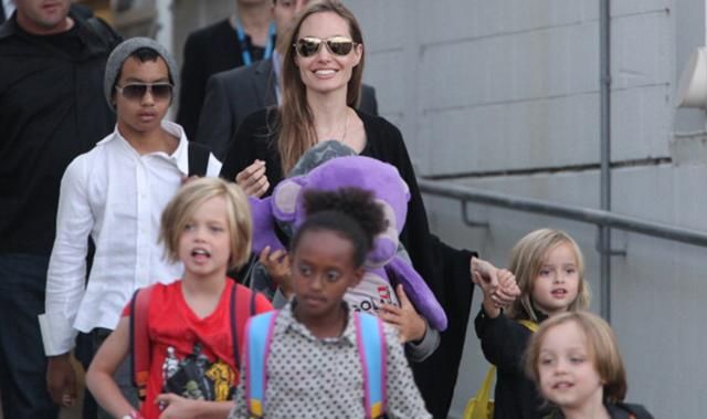 Анджелина Джоли накормила детей пауками и сверчками