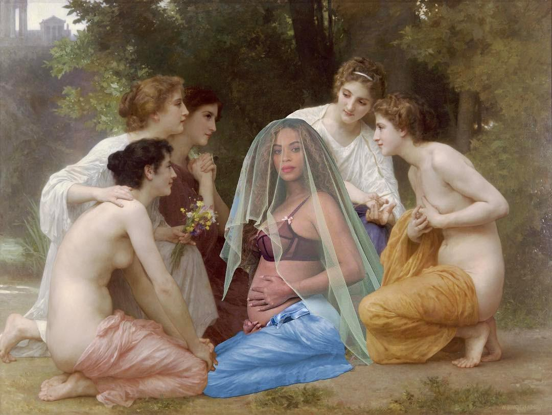 Соединить живопись, порно и Леди Гагу: художник создает невероятные коллажи из известных картин