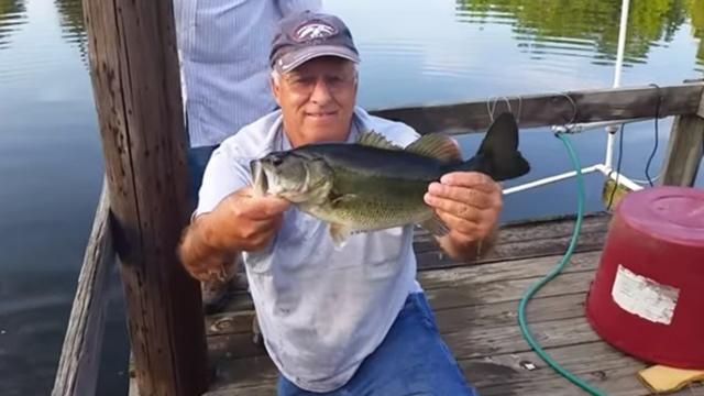 Мужчина поймал рыбу голыми руками: видео