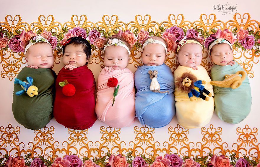 Фотограф перетворила 6 немовлят в справжніх принцес Діснею: неймовірно милі фото