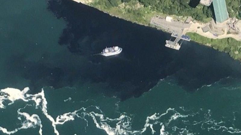 Ниагарский водопад внезапно стал черным: появились фото Ниагарский водопад внезапно стал черным: появились фото