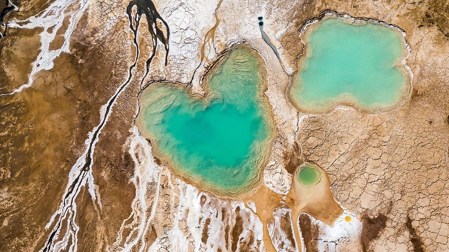 Мертвое море с высоты: фотограф сделал фотографии, захватывающие дух