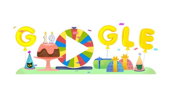 Google 19 років: як грати в спінер сюрпризів в день народження Google 