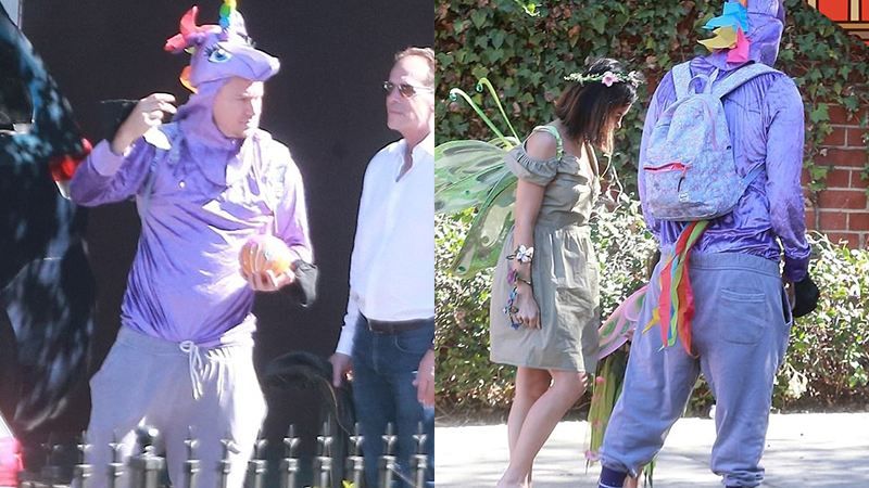 Відомий актор прийшов в костюмі фіолетового єдинорога на Хелловін: курйозні фото 