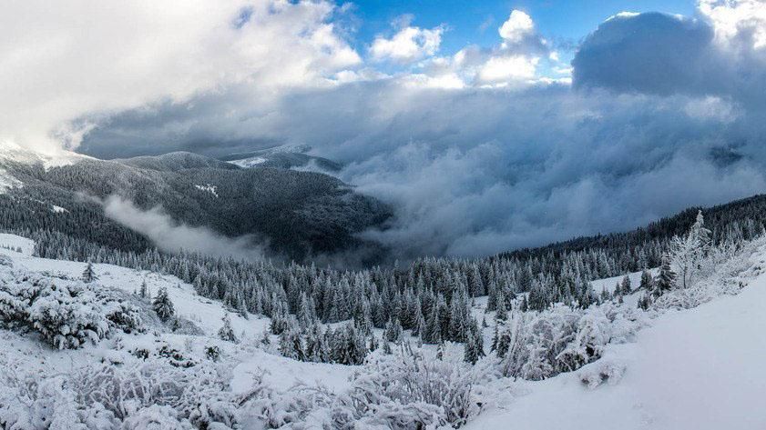 Снег в Украине в Карпатах 2017: фото зимы в горах
