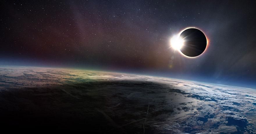 Одним из лучших фото 2017 года стало солнечное затмение со стратосферы: удивительные кадры