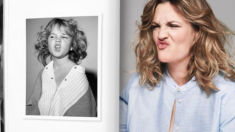 Дрю Бэрримор повторила для глянца свои детские образы: курьезные фото Дрю Бэрримор повторила для глянца свои детские образы: курьезные фото