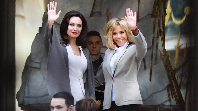 Анджелина Джоли встретилась с Бриджит Макрон в Париже: фото Анджелина Джоли встретилась с Бриджит Макрон в Париже: фото