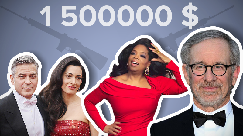 Зірки Голлівуду пожертвували півтора мільйона доларів на посилення контролю зброї Зірки Голлівуду пожертвували півтора мільйона доларів на посилення контролю зброї