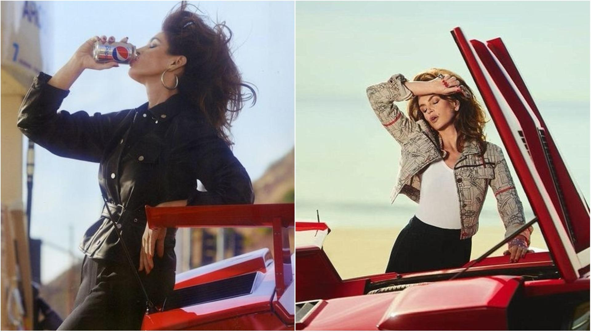 Синди Кроуфорд повторила свой культовый образ из рекламы Pepsi 90-х: фото