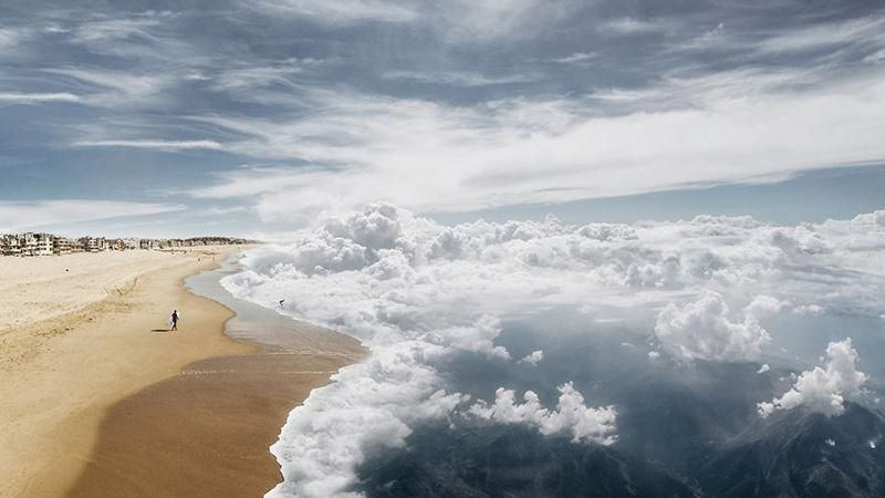 Небо вместо моря: фотограф создает удивительные иллюстрации природы