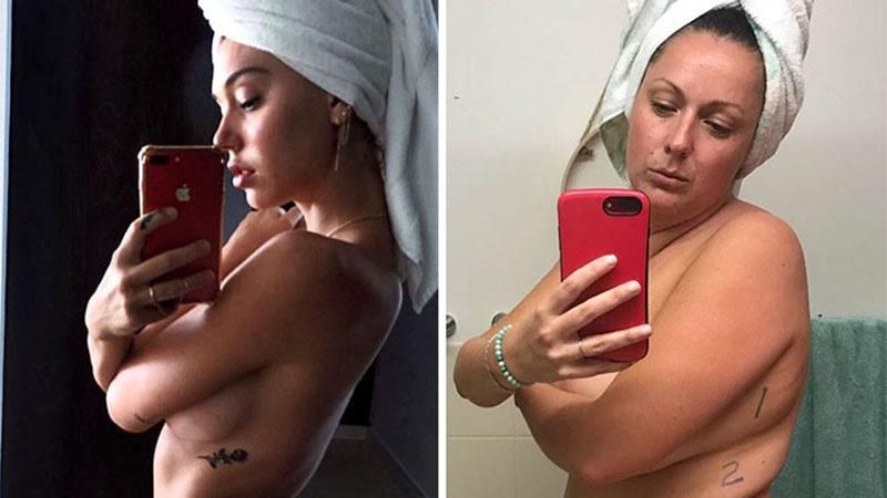 Австралійка зробила пародії на пікантні фото знаменитостей: курйозні світлини Австралійка зробила пародії на пікантні фото знаменитостей: курйозні світлини