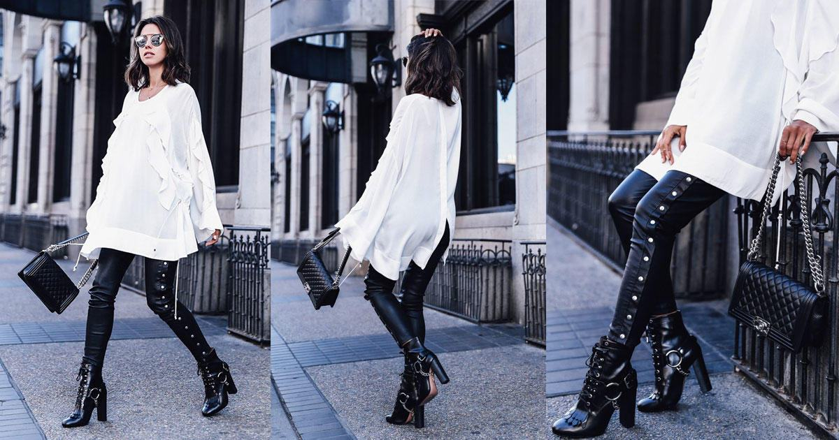 5 примеров звездных образов, как носить кожаные брюки весной