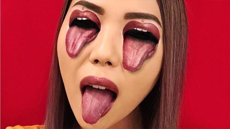 Девушка создает сюрреалистический макияж: впечатляющие фото
