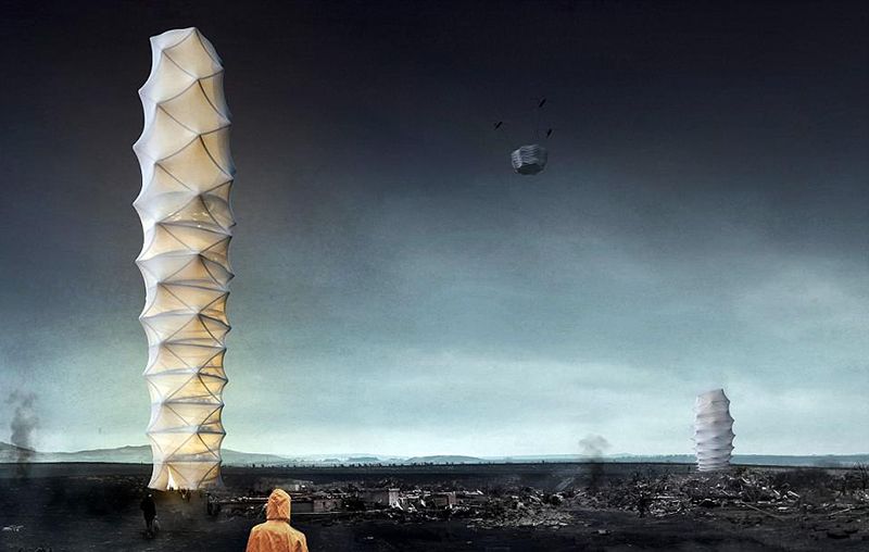Польские архитекторы создали проект небоскреба в стиле оригами: захватывающие кадры