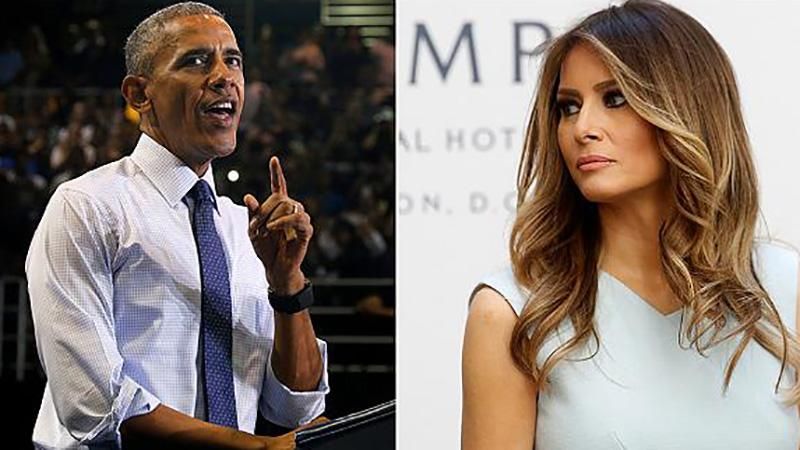 Мережу зірвала реакція Меланії Трамп на Барака Обаму: фото Мережу зірвала реакція Меланії Трамп на Барака Обаму: фото