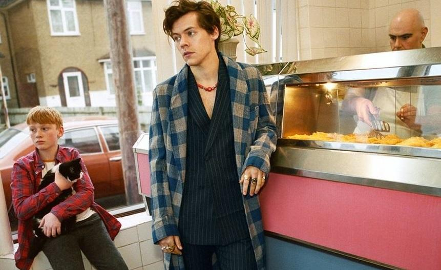 Гарри Стайлс позировал с курицей и щенками для новой кампании Gucci: фото