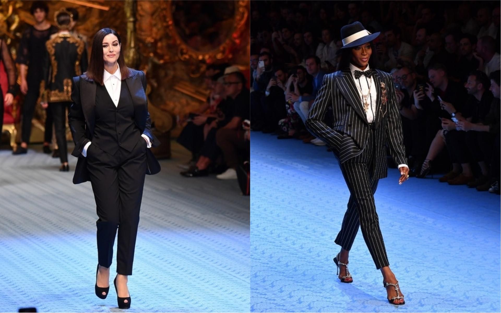 Розкішні Моніка Беллуччі і Наомі Кемпбелл пройшлись по подіуму Dolce & Gabbana: відео 