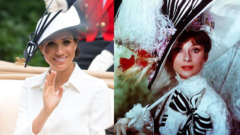 Элегантный образ Маркл на конных скачках сравнили с Одри Хепберн: фото