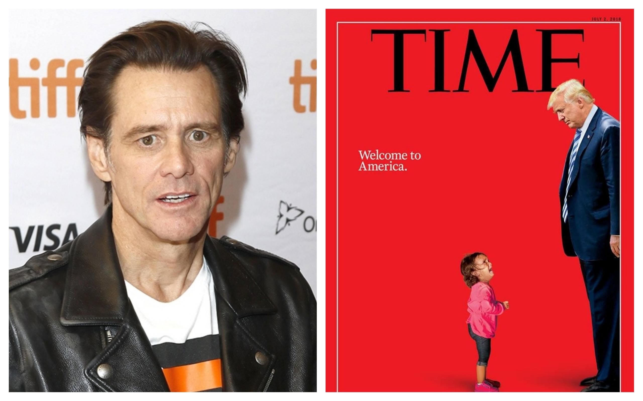 Джим Керри создал свою версию обложки для Time с Трампом Джим Керри создал свою версию обложки для Time с Трампом