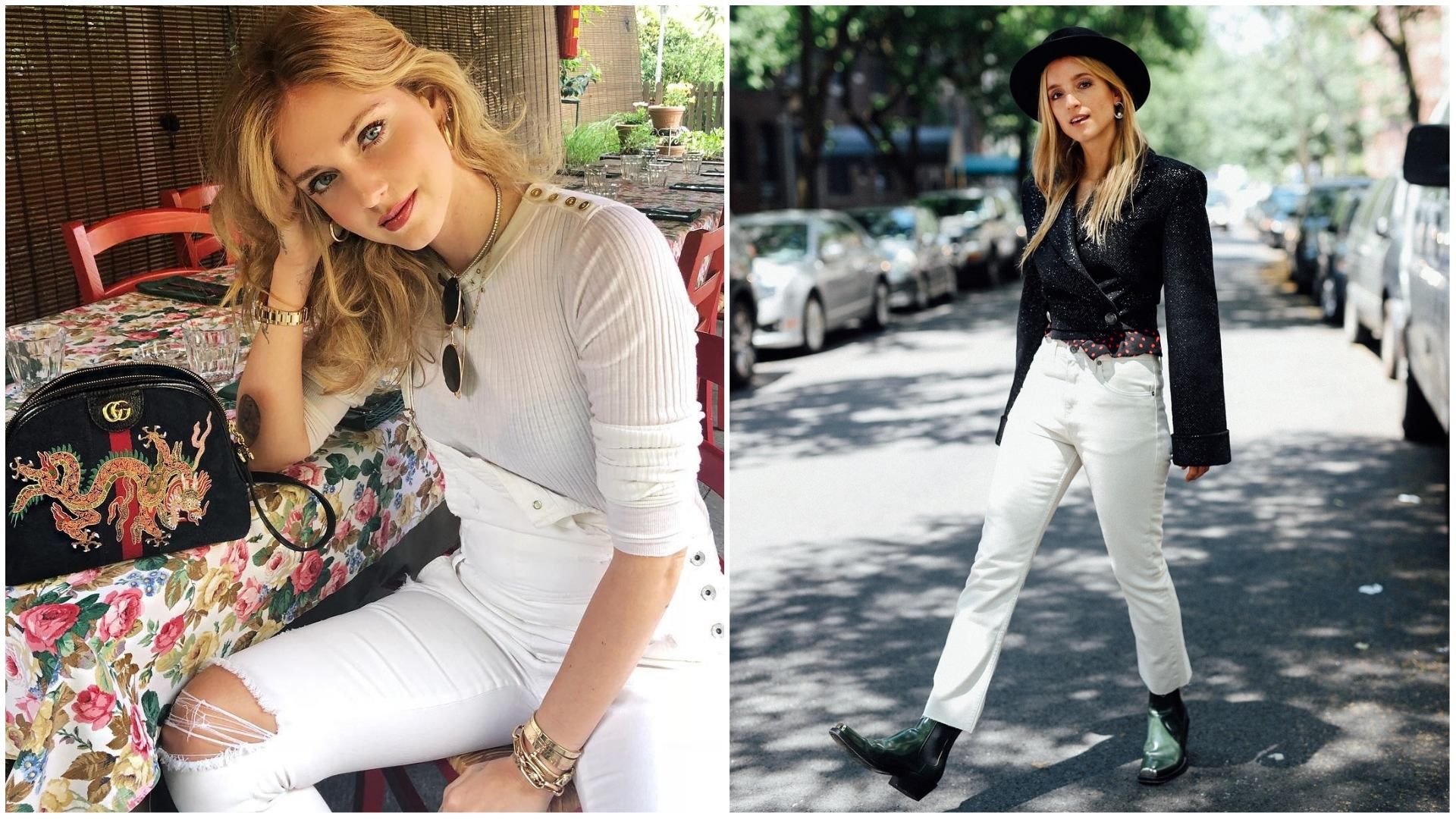 С чем носят белые джинсы мировые фэшн-блоггеры: стильные идеи в фото