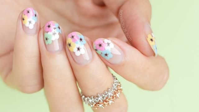 Цветочный маникюр: 15 лучших идей в фото Цветочный маникюр: 15 лучших идей в фото
