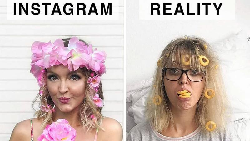 Женщина остроумно высмеяла идеальную жизнь в Instagram: фото