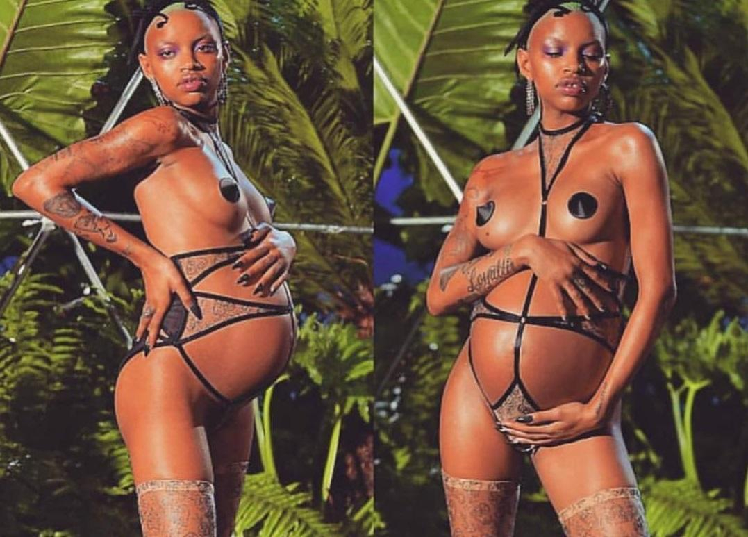 Модель Слик Вудс, родившая ребенка после показа Рианны, показала стройную фигуру: фото