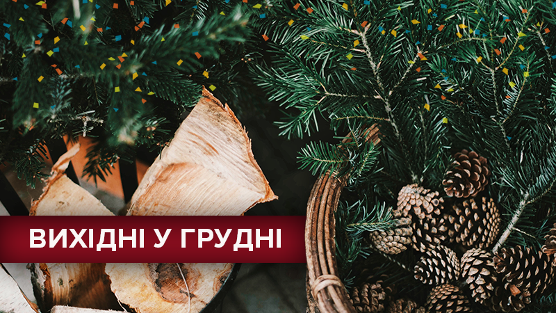 Вихідні у грудні 2018 Україна: календар вихідних днів