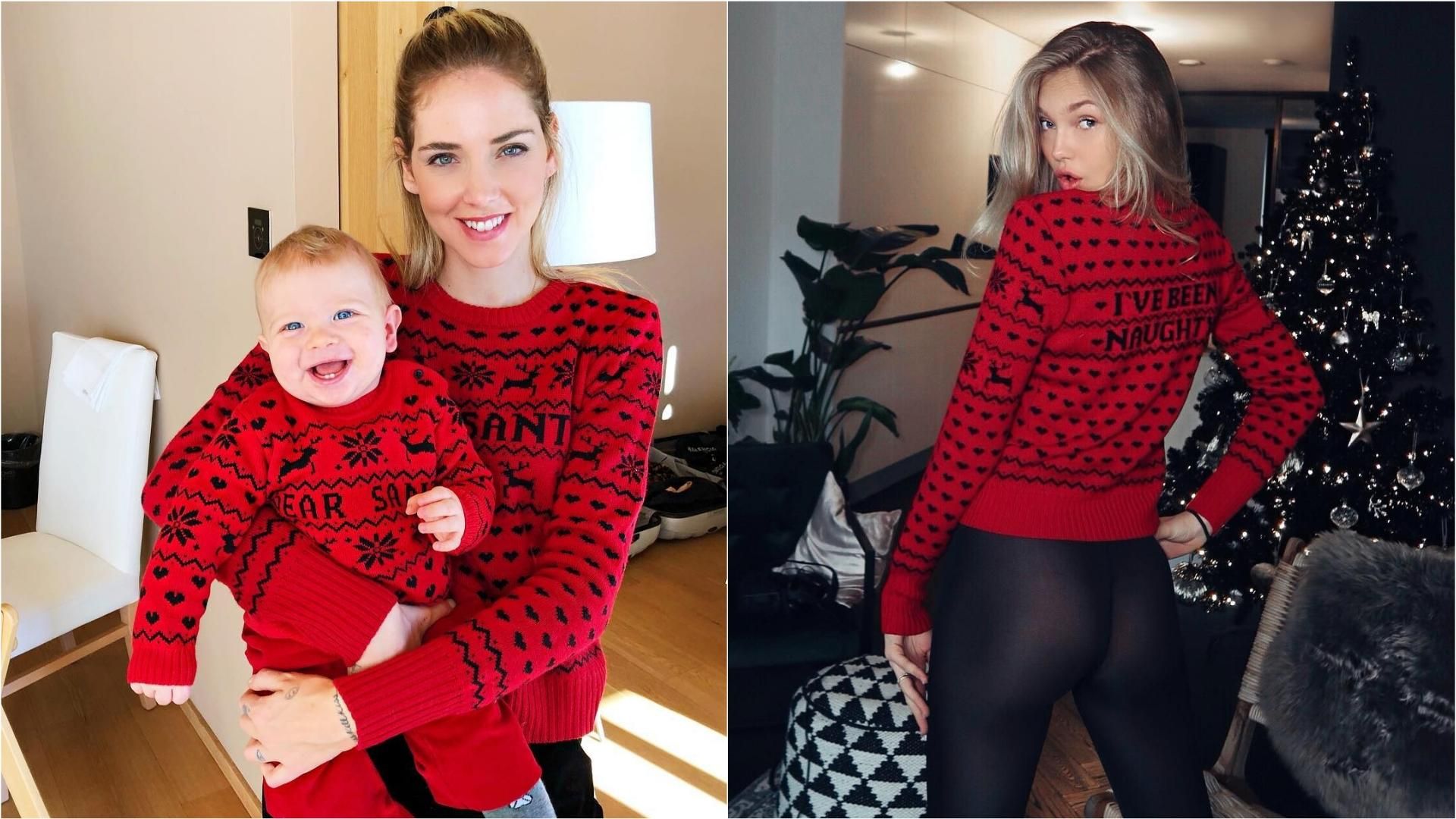 Кто самая стильная: блогерша Ферраньи и модель Роме Стрейд  в одинаковых рождественских свитерах