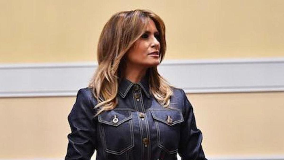 Меланія Трамп здивувала скромним вбранням на брифінгу: фото