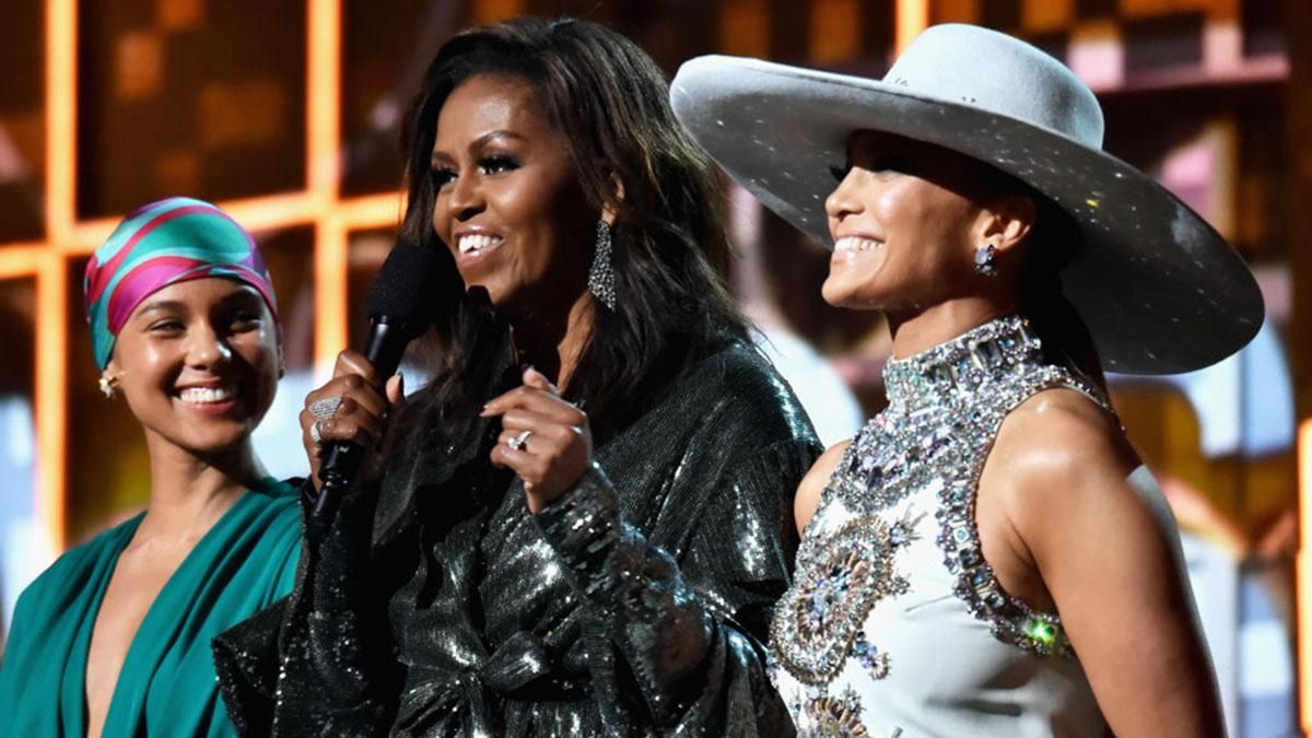 Мішель Обама несподівано з'явилась на Греммі-2019: ефектні фото