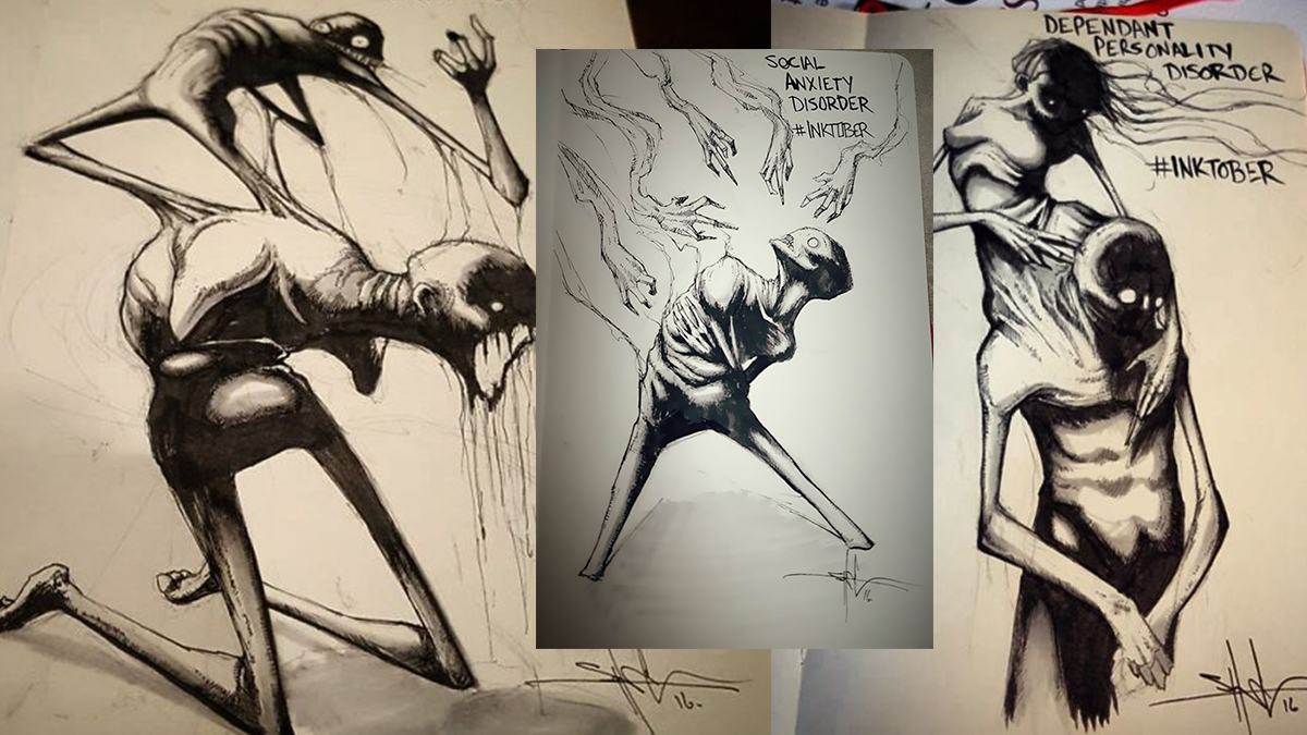 Социофобия, шизофрения и ОКР: жуткие иллюстрации о психических заболеваниях и расстройствах