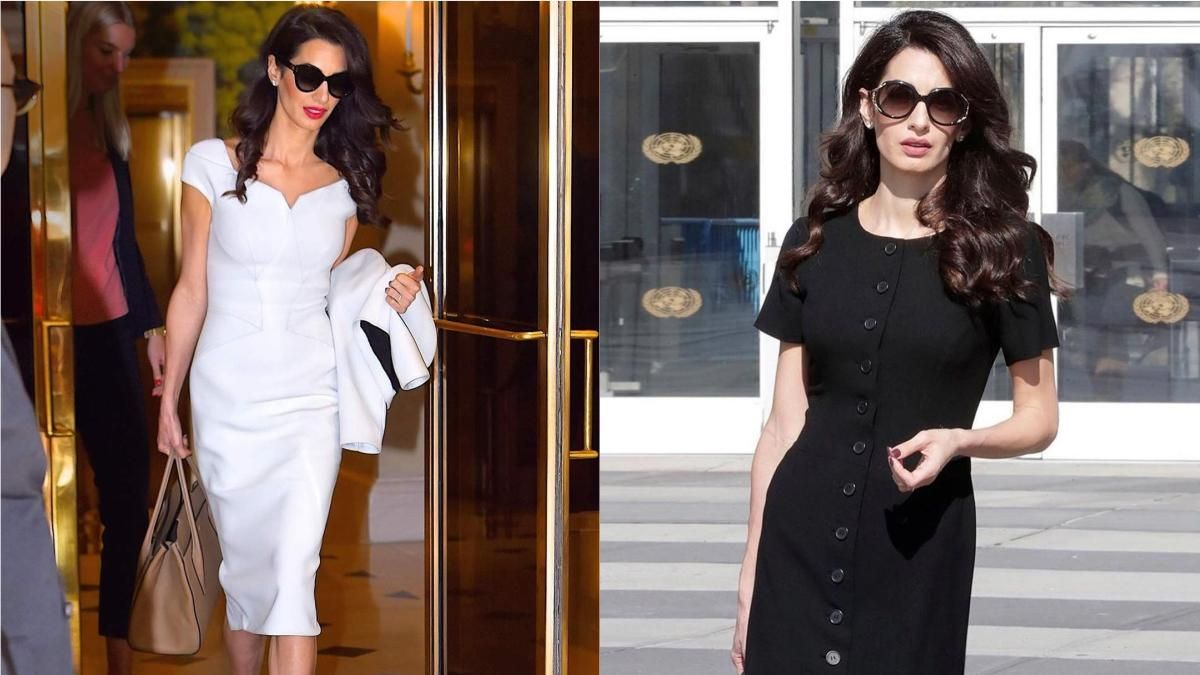 Чорне чи біле: два ефектних образи Амаль Клуні для офісу та ділових зустрічей Чорне чи біле: два ефектних образи Амаль Клуні для офісу та ділових зустрічей