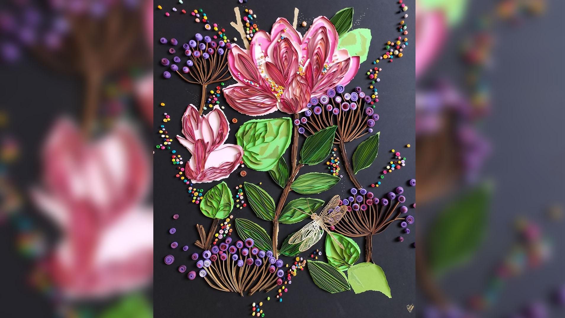 Мисткиня створює з паперу фантастичні композиції із квітів: фото Мисткиня створює з паперу фантастичні композиції із квітів: фото