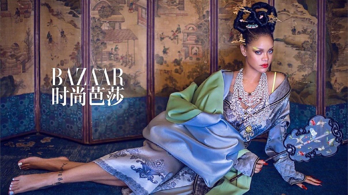 Идеальное перевоплощение: певица Рианна снялась в азиатском стиле для китайского Harper's Bazaar