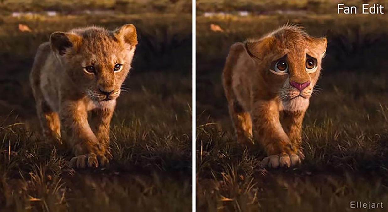 Больше эмоций: фанаты добавили реалистичности героям "Король Лев" как из оригинального мультика