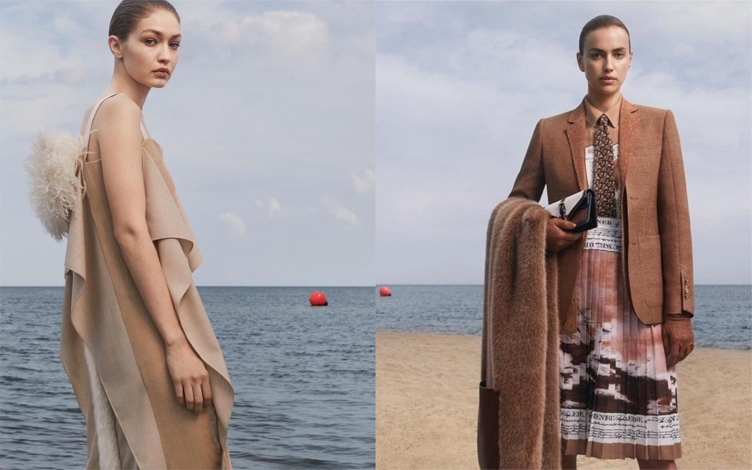 Вибухове комбо на порозі осені: моделі Ірина Шейк і Джіджі Хадід знялися в рекламі для Burberry