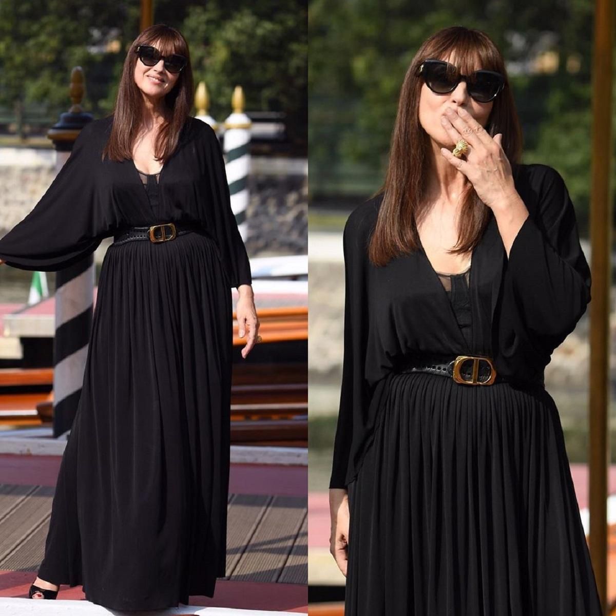 Total black: розкішна Моніка Беллуччі прилетіла на Венеційський кінофестиваль – перші фото