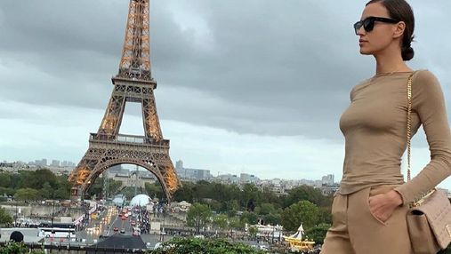В бежевом total look: Ирина Шейк посетила Париж – фото
