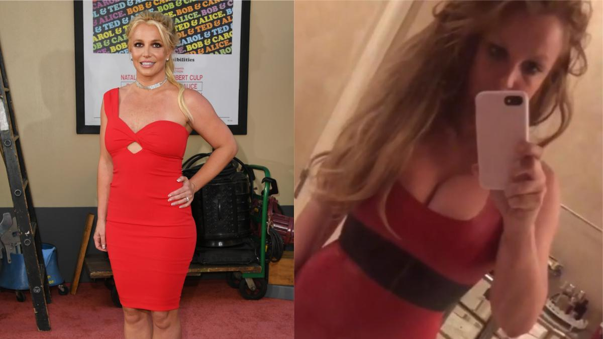 В обтягивающем красном мини: Бритни Спирс смутила фанов неопрятным образом – видео