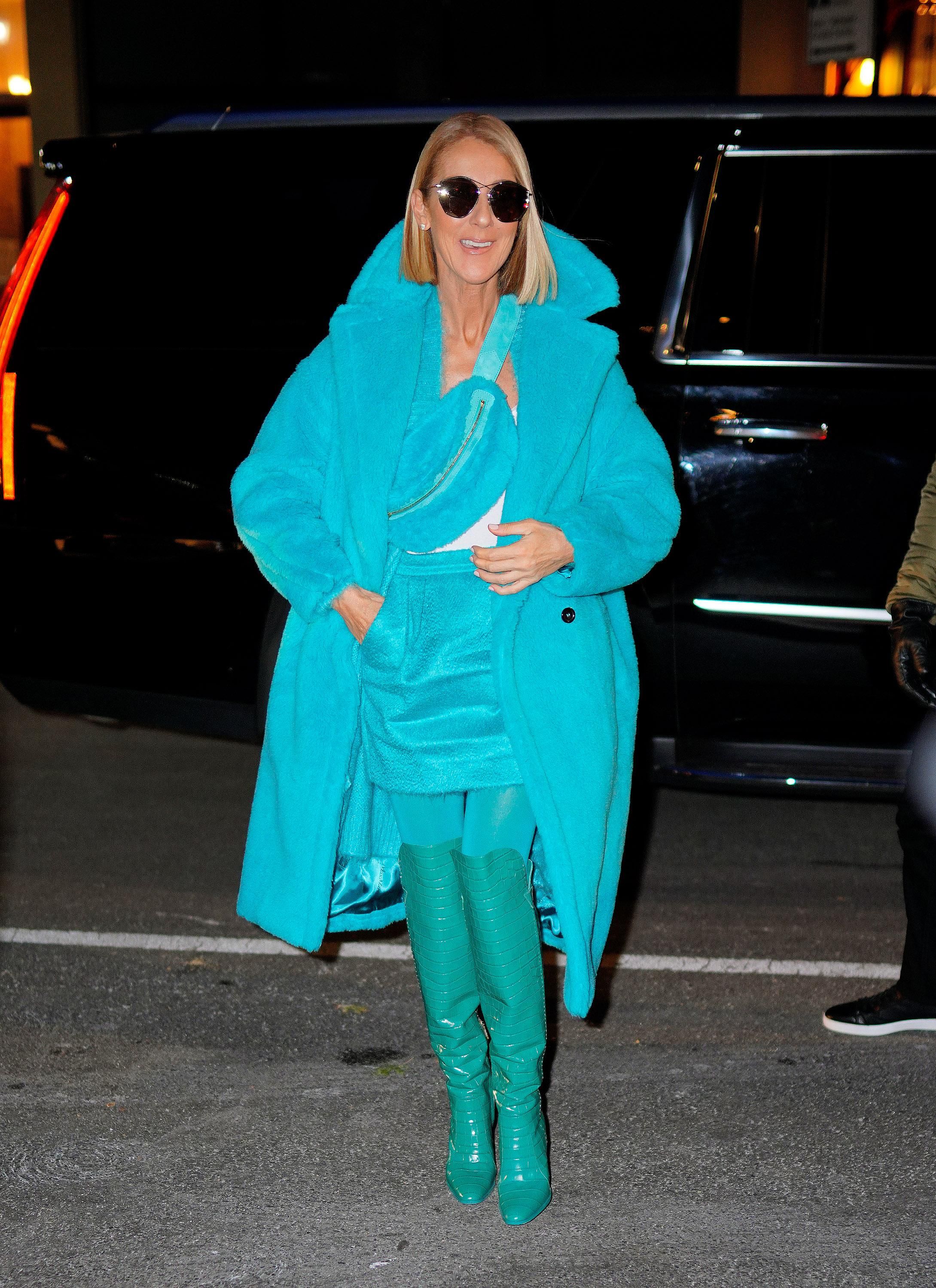 В бирюзовой шубе: Селин Дион ошеломила ярким образом в Нью-Йорке В бирюзовой шубе: Селин Дион ошеломила ярким образом в Нью-Йорке
