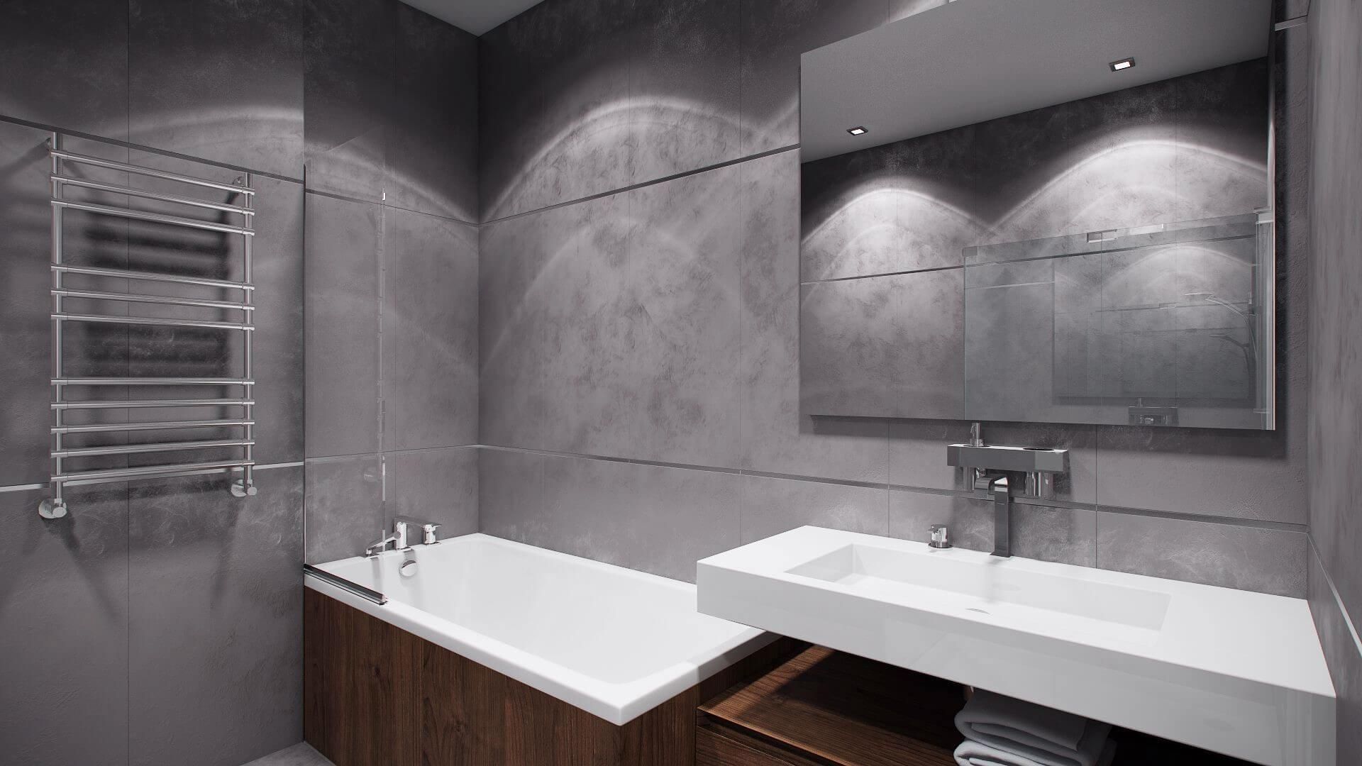 Дизайн ванної в сірих тонах – фото інтер'єру, поради