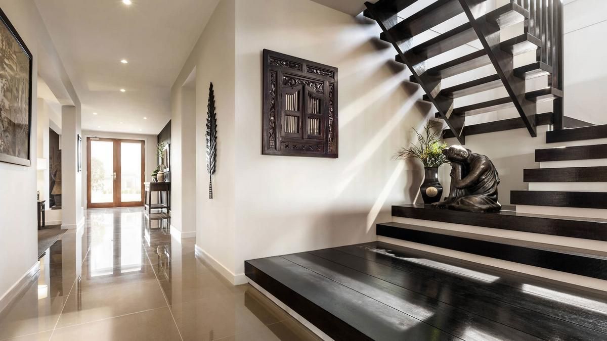 Дизайн коридора с лестницей – дизайн в частном доме 