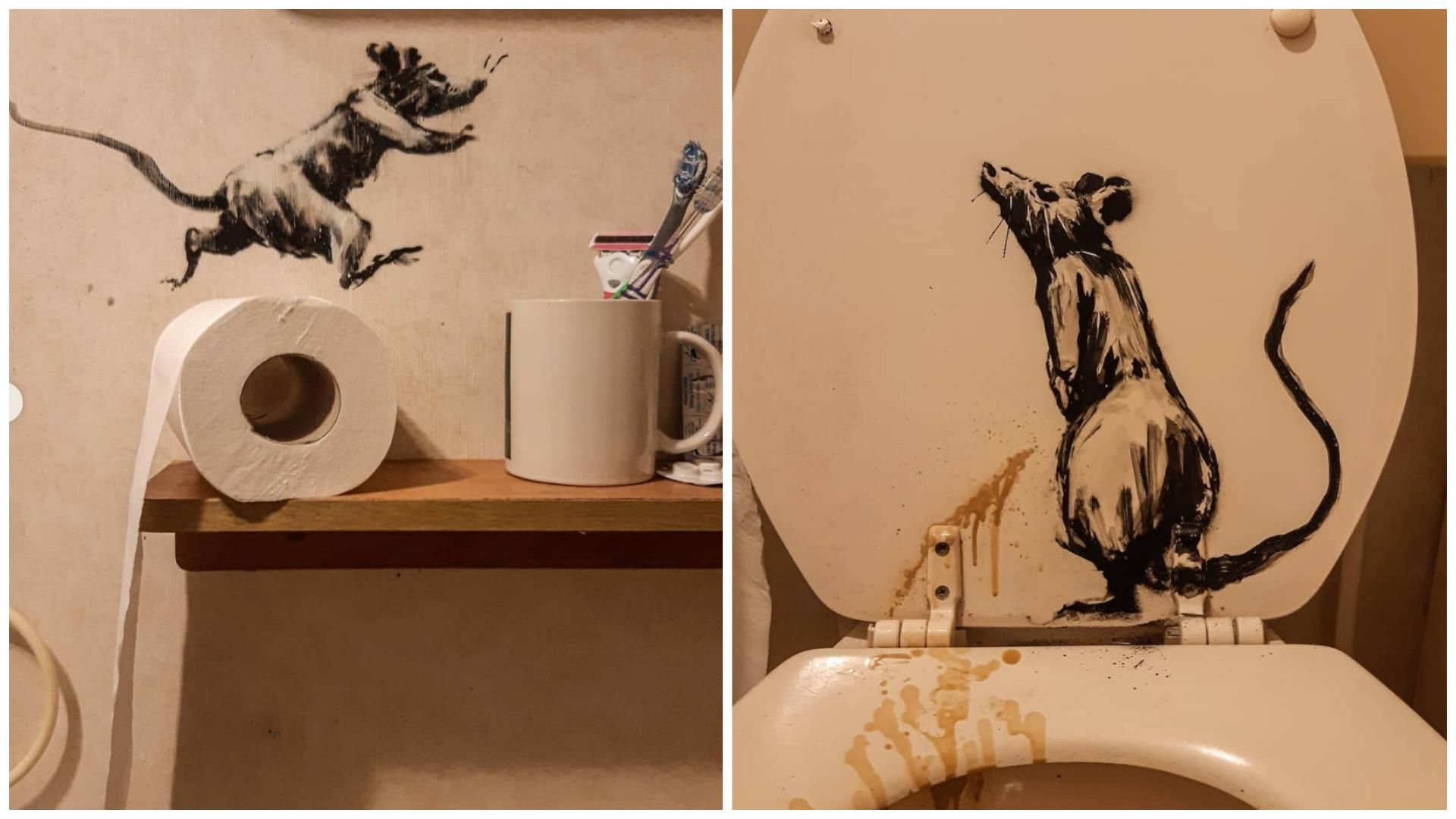 Бэнкси создал шедевр из собственной ванной комнаты – фото