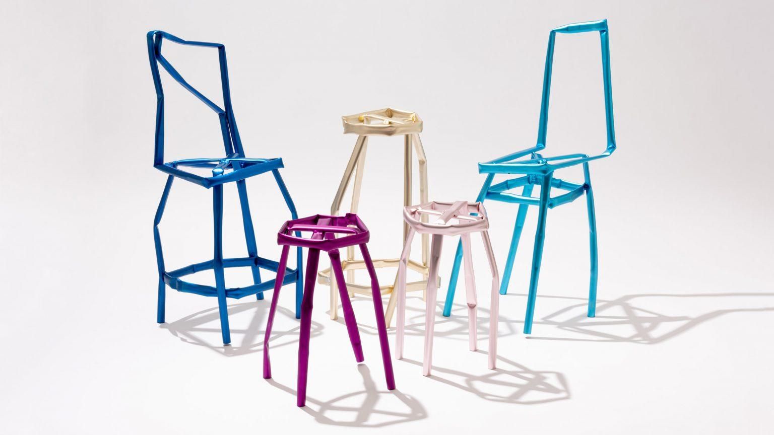 Мятая мебель: фото погнутых и кривых стульев от дизайнера из Южной Кореи