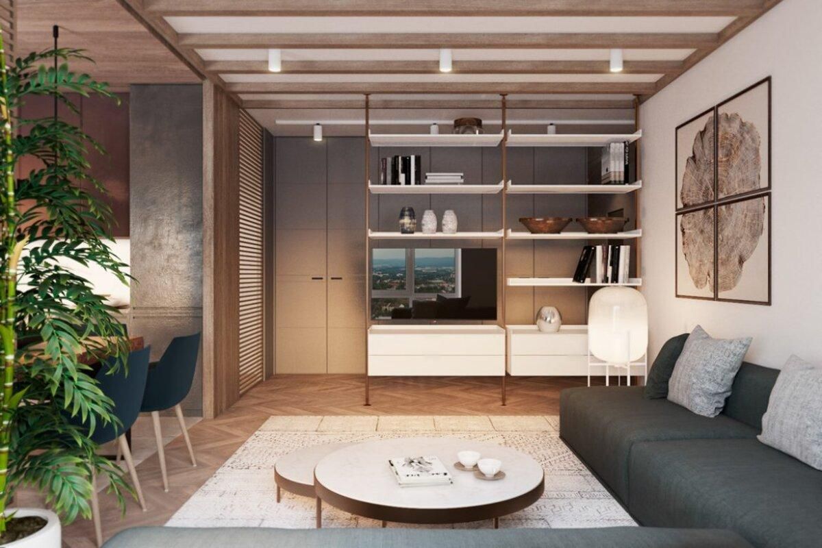 Лес в центре Днепра: фото интерьера элегантной квартиры от украинских архитекторов Лес в центре Днепра: фото интерьера элегантной квартиры от украинских архитекторов